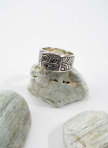 Dave Beamish: Tā Moko Ring - Sterling Silver