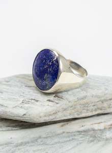 Round Lapis Lazuli Ring