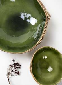Corporate Gifting: Shell Salad Bowl Green