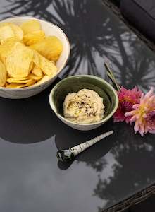 Small Swirl Bowl & Spoon - Green