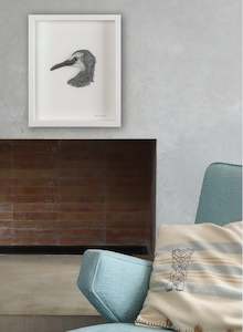 Cathy Brickhill: White-faced Heron - 3D Embroidery