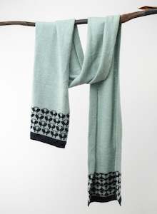 Scarf #45 - Black & Aqua