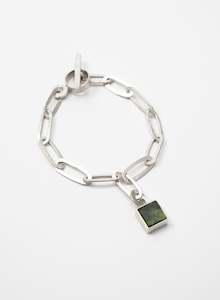 Block Faceted Flower Jade Pounamu Bracelet