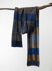 Scarf #6 - Victoria Teal, Blues & Camel