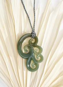 Pounamu Five Koru Pendant
