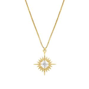 A Dusting of Jewels - Starburst Necklace  | Gold