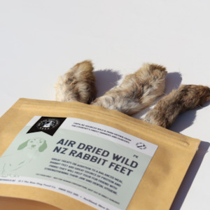Treats: Air-Dried Wild NZ Rabbit Feet: Natural and Wholesome Treat for Pets