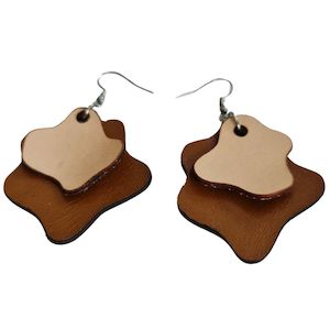 Jewellery: Leather 'Splodge' Earrings