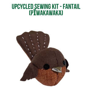 Frontpage: DIY Upcycle Pīwakawaka  Toy Sewing Kit