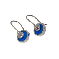 Products: Sterling silver Hook Earrings with Clear Blue Resin Jens Hansen