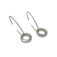 Products: D-Hoop Silver Circle Earrings Jens Hansen