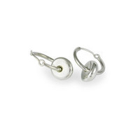 Products: Silver Button Hoop Earrings Jens Hansen