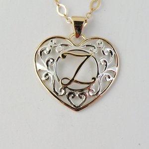Gold and Silver Pendants: Filigree Heart