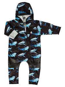 Baby Toddler All Weather Fleece Onesies: All-Weather Fleece Onesie - Shark