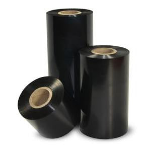 Premium Flat-Head Wax: Premium Flat-Head Wax - 64mm Wide x 450m Long - Inside Wound - 1'' Core - Black