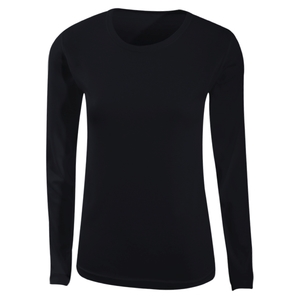 Womens Long Sleeve Baselayer Black - Thermatech New Zealand