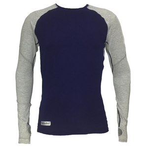 Products: Mens Long Sleeve Crew Basleayer Ink/Marl - Thermatech New Zealand