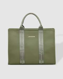 Bags: Manhattan Logo Tote Bag Khaki