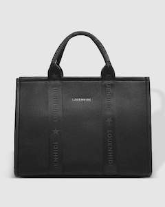 Bags: Manhattan Logo Tote Bag Black