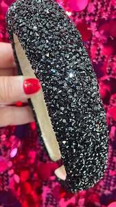 HA040 Confetti Headband Crystal Black