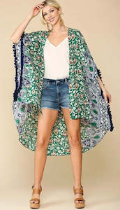 Kimonos 1: Monaco Tassel Trim Kimono
