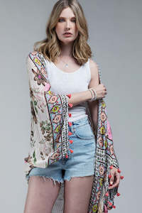 Kimonos 1: Floral Stripe Cocoon Kimono