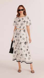 Skirts: Shell Midi Skirt