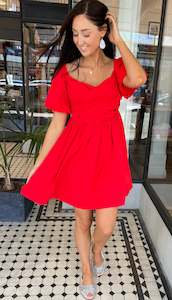 Could Be Ordinary: Gala Mini Dress Red Orange