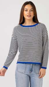 Basics: Street Jumper Navy Stripe