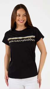 Basics: T-Shirt Icon Stripe Black