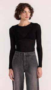 Winter 2025: Asta Sheer Knit Top Black