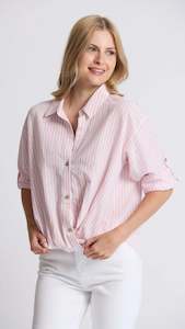 Blouse: On Repeat Blouse Rose Stripe