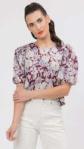 Blouse: Relaxed Carefree Top Merlot Field