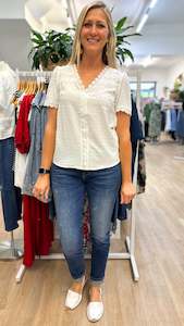 Friends Of The Fox: Amara Lace Top White