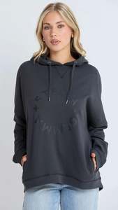 Newport Relaxed Hoodie Aged Black