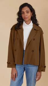 Freya Crop Trench Toffee