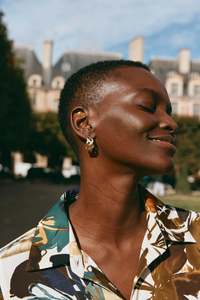 Folie Gold Hoop Earring Weave