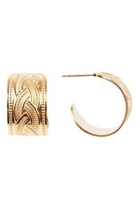 Folie Gold Hoop Earring Lattice