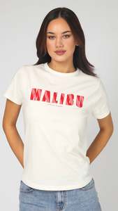 Ace Tee Malibu Stripes White