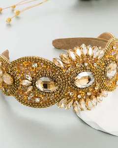 HA043 Jewelled Headband Gold