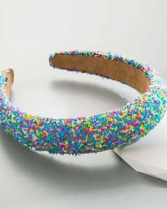 HA040 Confetti Headband Sprinkle Blue