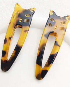 Meow Hair Clips Tort