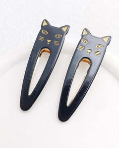 Hair: Meow Hair Clips Black