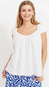 Midi Dresses: Bahama Tank White