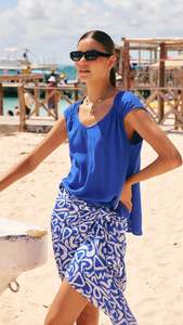 Midi Dresses: Bahama Tank Azul