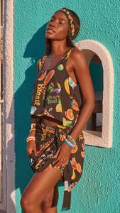 Midi Dresses: Cabana Tank Brasil Black