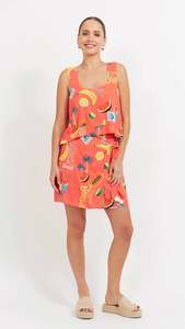 Midi Dresses: Cabana Tank Brasil Coral