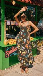 Cabana Tank Maxi Dress Brasil Black