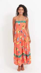 Cabana Tank Maxi Dress Brasil Coral