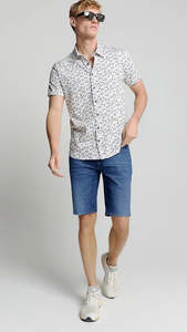 Stone Used Denim Short 228